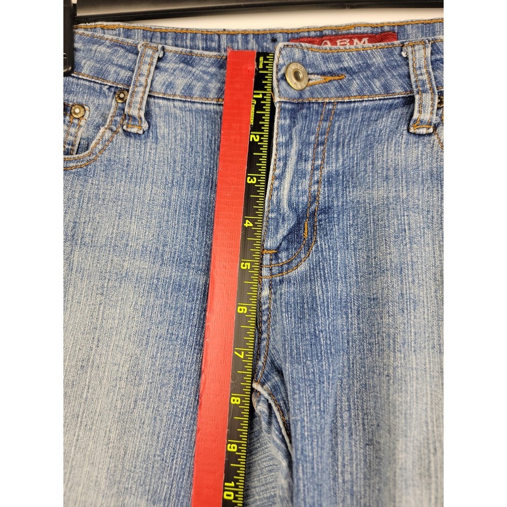ABM Jeans Womens Size 9 Skinny Denim Jeans Medium Wash Stretch Low Rise 32x31 - Picture 4 of 14